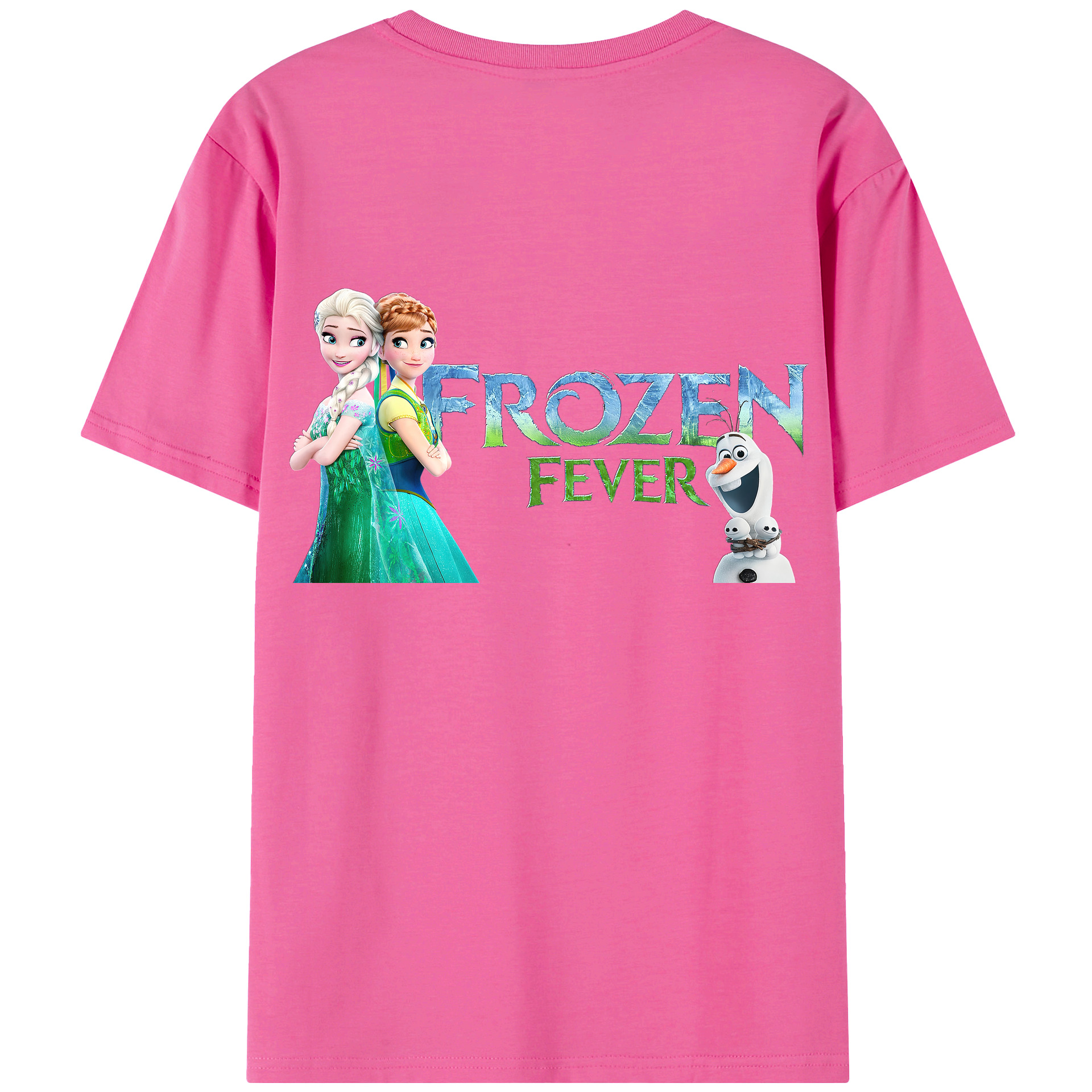 （画像用） アナと雪の女王 アンナ エルサ Frozen Anna Elsa レディース半袖Tシャツ(バックプリント)